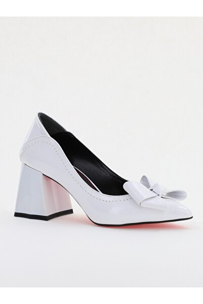 Nicoletta Women's High Heel Shoes Made of Eco- Leather with Shiny White Bow (...