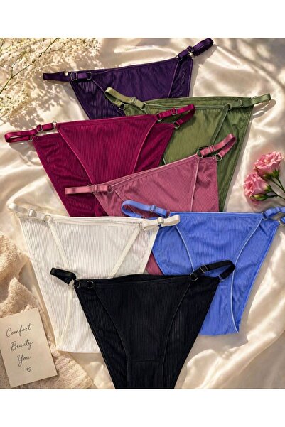 MODELLİFE ΣΕΤ ΓΥΝΑΙΚΕΙΩΝ ΣΛΙΠΩΝ ΜΕ ΡΙΓΕΣ ΣΕ 7 ΧΡΩΜΑΤΑ ΚΑΙ ΡΥΘΜΙΖΟΜΕΝΟ ΣΤΟ ΠΛΑΪ