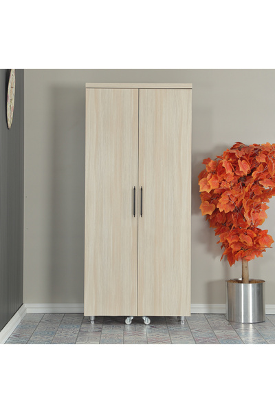 PASİFİC HOME Guzzo Tekerlekli Kiler Dolabı, Çok Amaçlı Erzak Dolabı 80 cm Açı...