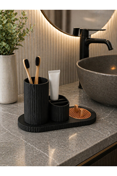 Arvella Studio Modern Banyo Düzenleyici | Diş Fırçalık & Sabunluk Organizer |...