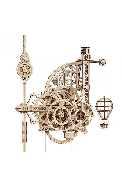 Ugears Puzzle 3D, Ceas Aero, Ugears, lemn, 320 piese