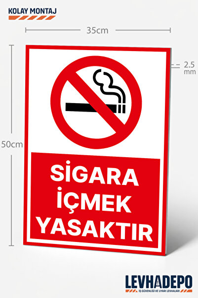 LEVHADEPO (SGR04) Sigara İçmek Yasaktır Uyarı Levhası 35X50 Dekota
