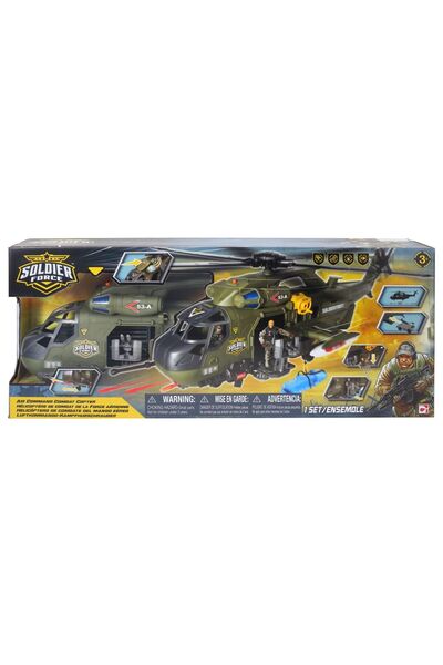 Soldier Force Set elicopter cu masinuta si 2 figurine soldati,