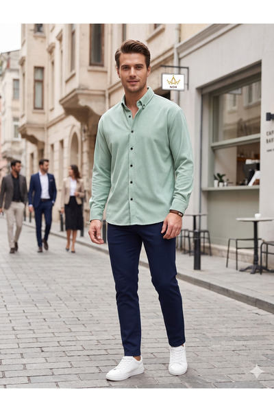 NO4 Lycra Terry Textured Oversize Shirt