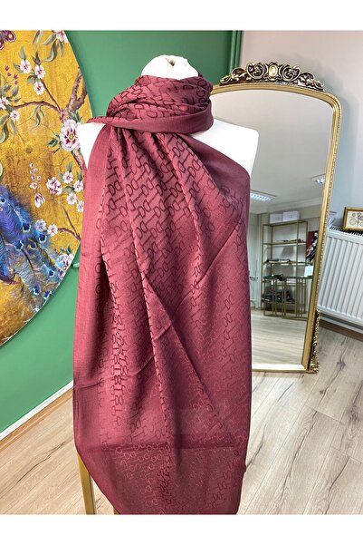 Noura Perla Şal Bordo Renk