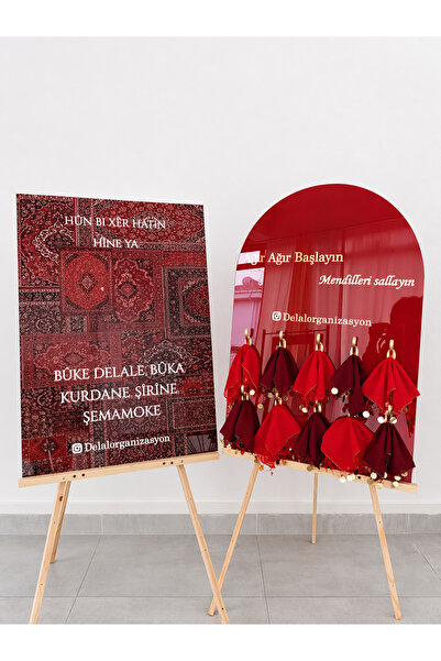 Yalova Design Kilim Desen Özel Tasarım Kına Karşılama Panosu