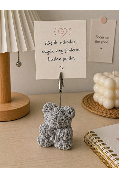 GAME SHOT Mini Rose Bear Notepad Holder, Bear Notepad Holder with Roses - Cut...