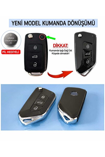 GMA KEYS Volkswagen Uds Golf Jetta Passat Polo Sustalı Çevirici dönüşüm Kuman...