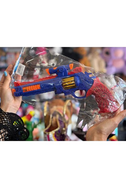 Toys sesli hareketli işlemeli temalı karekter oyuncak silah 30 cm