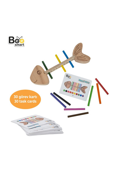 Bee Smart Wooden Colored Fishes Ages 3+