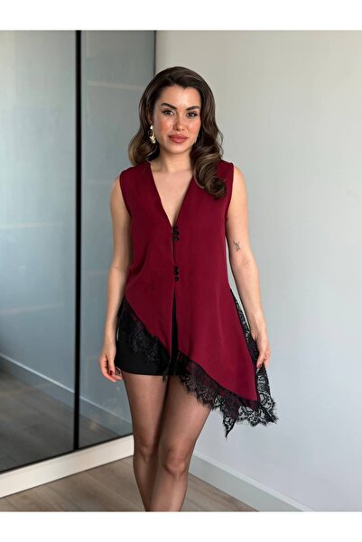 ROUPAS COLLECTİON Leyl Dantelli Yelek