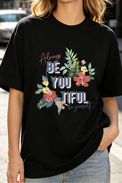 Fleck تيشيرتات نسائية بطبعة زهور بتصميم كاجوال من Always Be Beautiful