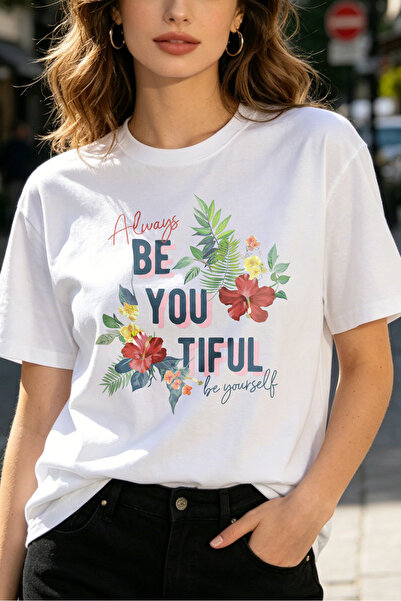 Fleck تيشيرتات نسائية بطبعة زهور بتصميم كاجوال من Always Be Beautiful