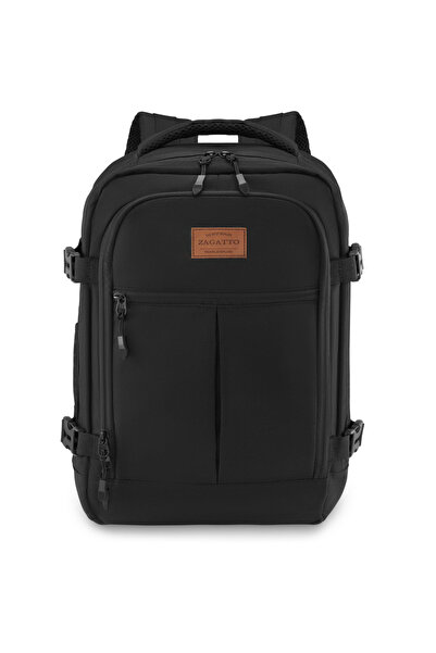 zagatto Rucsac de călătorie pentru avion, negru, bagaj de mână 40×30×20 cm, Wizz Air, Ryanair, 10 kg, ZG1113
