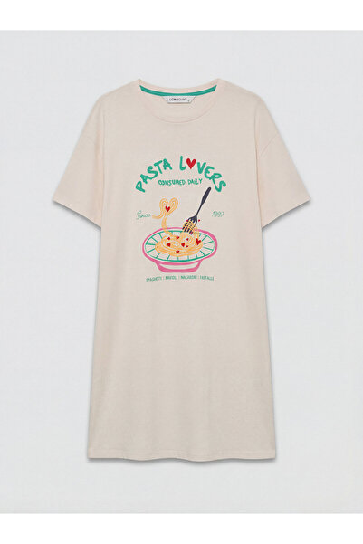 LC Waikiki Crew Neck Printed Women's Nightdress