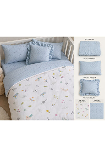 Ozz Baby ANNE YANI؛ طقم سرير أطفال بارك بيكر 80×120، شرشف مطاطي 70×120، غطاء ...