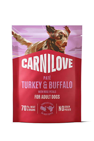 Carnilove Dog Pouch Pate Turkey & Buffalo with Rose Petals 300 g