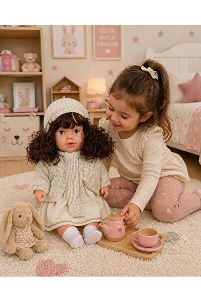 ŞAŞKIN HOUSE SEVİMLİ HIRKALI ATKILI ŞAPKALI ET BEBEK 65 CM SEVİMLİ ET BEBEK &...