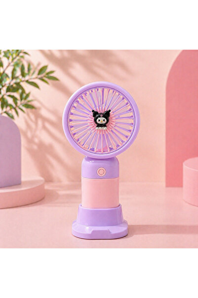 hediyeconcepti Sanrio Karakterli Şarjlı Fan Vantilatör Hello Kitty Kuromi USB...