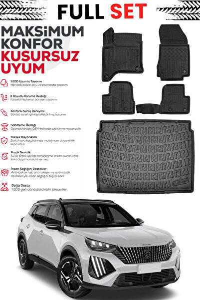ko kaliteoto Peugeot 2008 Hibrit 1.2 2026 Model 3D Esnek Alt Bagaj Havuzu 4D ...