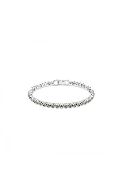 Swarovski Imber Emily Tennis Bileklik Yuvarlak Kesim Siyah Rutenyum Kaplama STD
