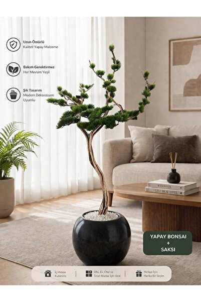 Yades Zen Serisi Yapay Bonsai Ağacı - Estetik Ofis ve Ev Dekorasyon Bonsaisi ...