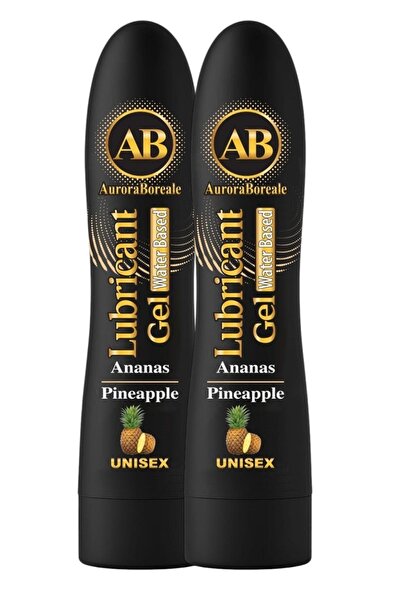 AuroraBoreale Ananas Aromalı Yenilebilir Kayganlaştırıcı Jel Lubricant Gel 125x125 250 ML 2 li Set