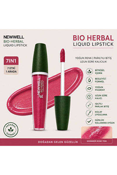 New Well Newwell Professional Make-Up Bio-Herbal Liquid Lipstick No:03