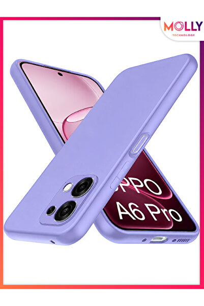 Molly OPPO A6 PRO İçin Lavanta Liquid İçi Kadife Mat Silikon Kılıf