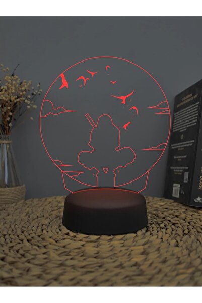 Yubi Design Itachi , Naruto - Pilli & Type-C Anime Dekoratif Hediye Lamba
