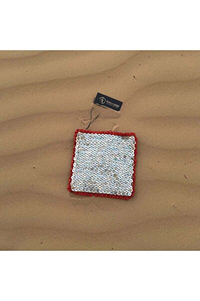 Tohfa Luxe Noor Mother-of-Pearl Clutch – Square Silhouette with Hand-Stitched...