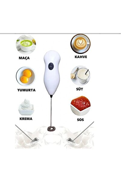 Hane216 Pilli Mini Mixer Kahve Süt Köpürtücü Karıştırıcı Cappuccino Mixer
