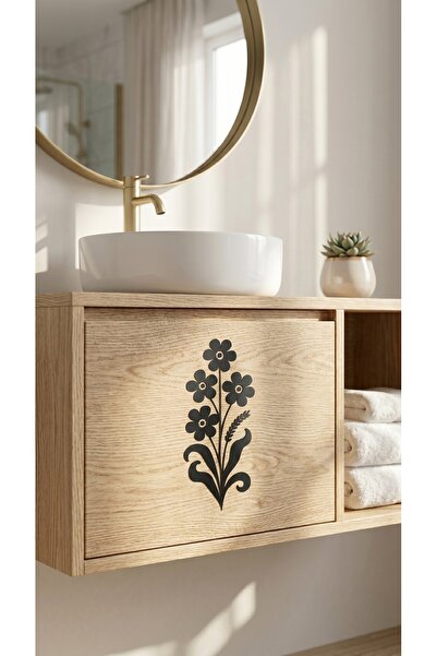 Marmoris Concept Modern Floral Dekoratif Mutfak ve Banyo Dolabı Stickerı - Si...
