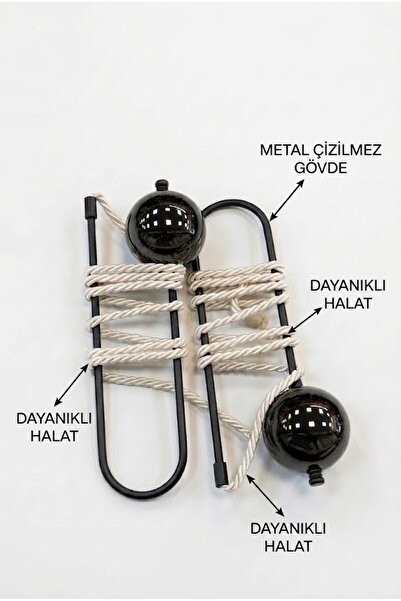 KOŞAN HOME Kornişe Takılan Metal Kolbağı Hayalet Perde Aksesuarı Renso Perde ...