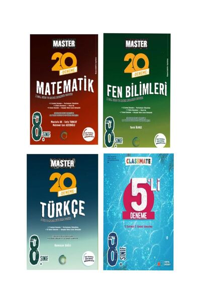 Okyanus Yayınları 8. Sınıf Master Türkçe –Matematik–Fen Bilimleri 15 Deneme 3...