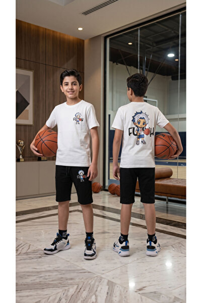 h.kids طقم صيفي كاجوال بتصميم رياضي