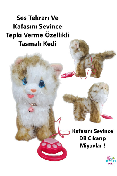 Brother Toys Ses Tekrarlayan Kafasını Sevince Tepki Veren Yürüyen Havlayan Ta...