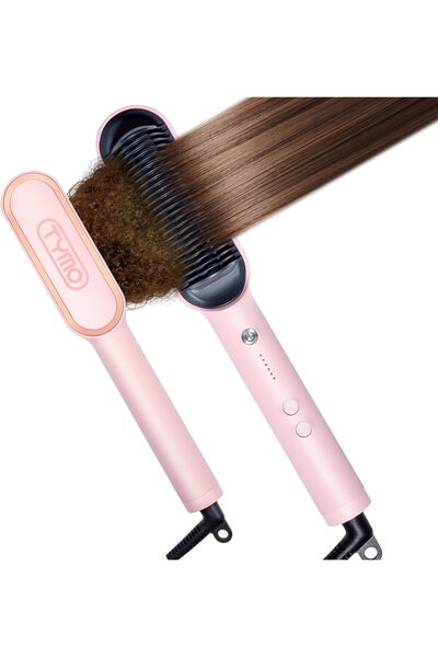 TYMO Hair Straightener Brush with Built-in Comb - Heats Up Fast in 20 Seconds...