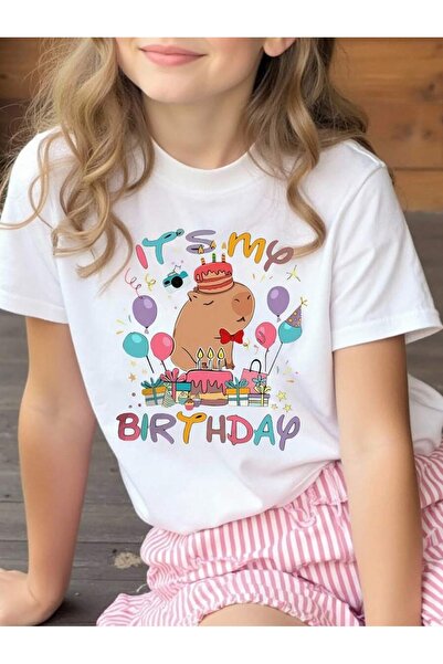 SVART WEAR Παιδικό και εφηβικό μπλουζάκι με στάμπα "It's My Birthday", 100% β...