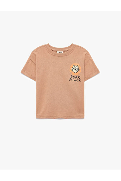 Koton Cotton Short Sleeve Crew Neck Printed T-Shirt