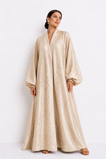 Marever Fashion Anadolu İpeği Brokar Kaftan – Premium Dokuma, Oversize Kimono...