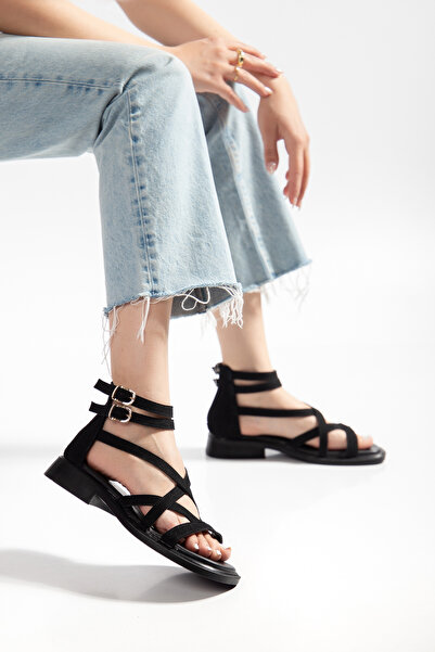 MS SUGAR SHOES Women's Strappy Ankle Buckle Casual Sandals