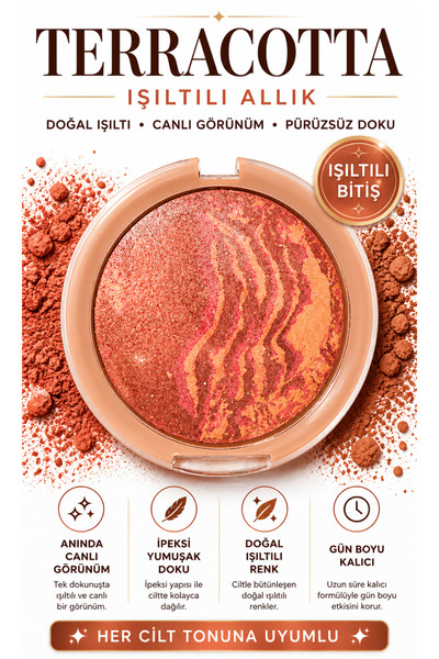 MAQYA KOZMETİK M. MİLANO Baked Blusher Işıltılı Fırınlanmış Toz Allık Pembe /...
