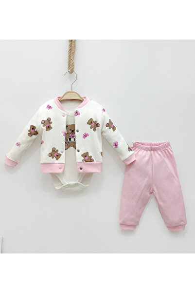 Zuff Baby Baby Girl and Children's Bear 3-Piece Set 0015421