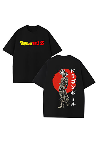 MAGORS Μπλουζάκι Dragonballz Anime Saga με στάμπα, Unisex, Oversize, 100% βαμ...