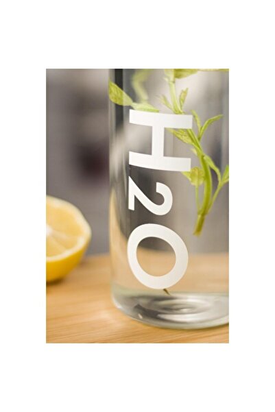 Hobibahçem H2o Borosilicate Glass Water Bottle with Vacuum Lid Water Bottle W...