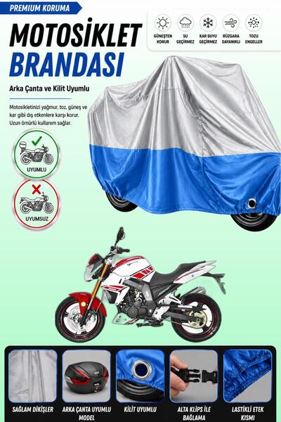 Cemku Double غطاء دراجة نارية من نوع Yuki NT-250 Naked، باللون الرمادي من الأ...