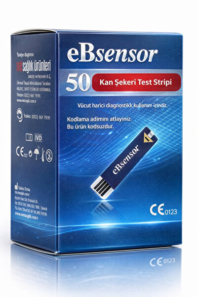 Ebsensor Şeker Ölçüm 2 Kutu Strip (100 ADET) 2 Kutu (100 ADET) Lanset