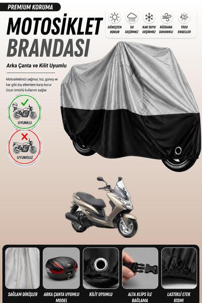 Cemku Double غطاء علوي رمادي اللون - سفلي أسود، غطاء خلفي متوافق مع دراجة يام...
