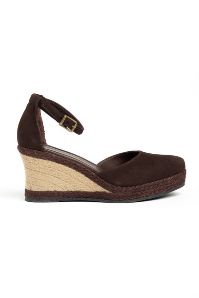 Elile Shoes Genuine Leather Wedge Heel Sandals from Size 33-34-35 to Size 41-42-43-44-45